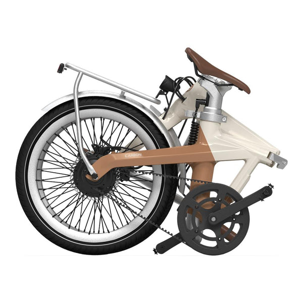 ADO Air Carbon The Lightest Carbon Folding Electric Bike UK Amble Latte Amblé Latte