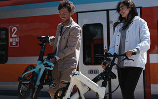 Urban rider combining tube travel with a foldable electric bike