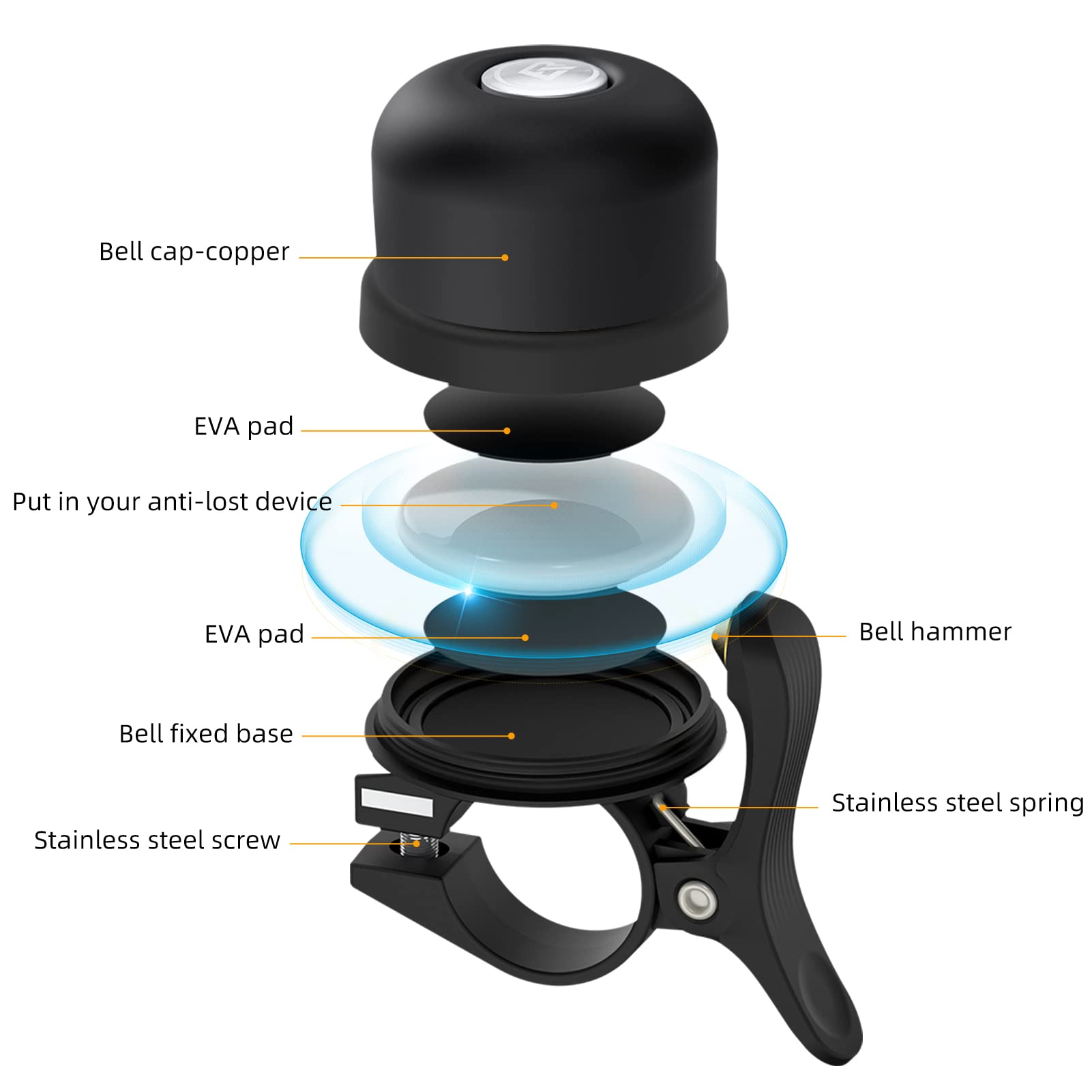 Classic Bike Bell for E-Bike Black