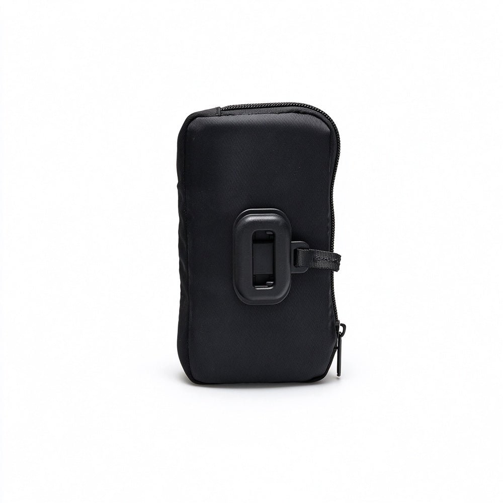Rear view of the ADO AQS Mag Phone Bag showing the integrated magnetic quick-release mounting interface and secure strap.