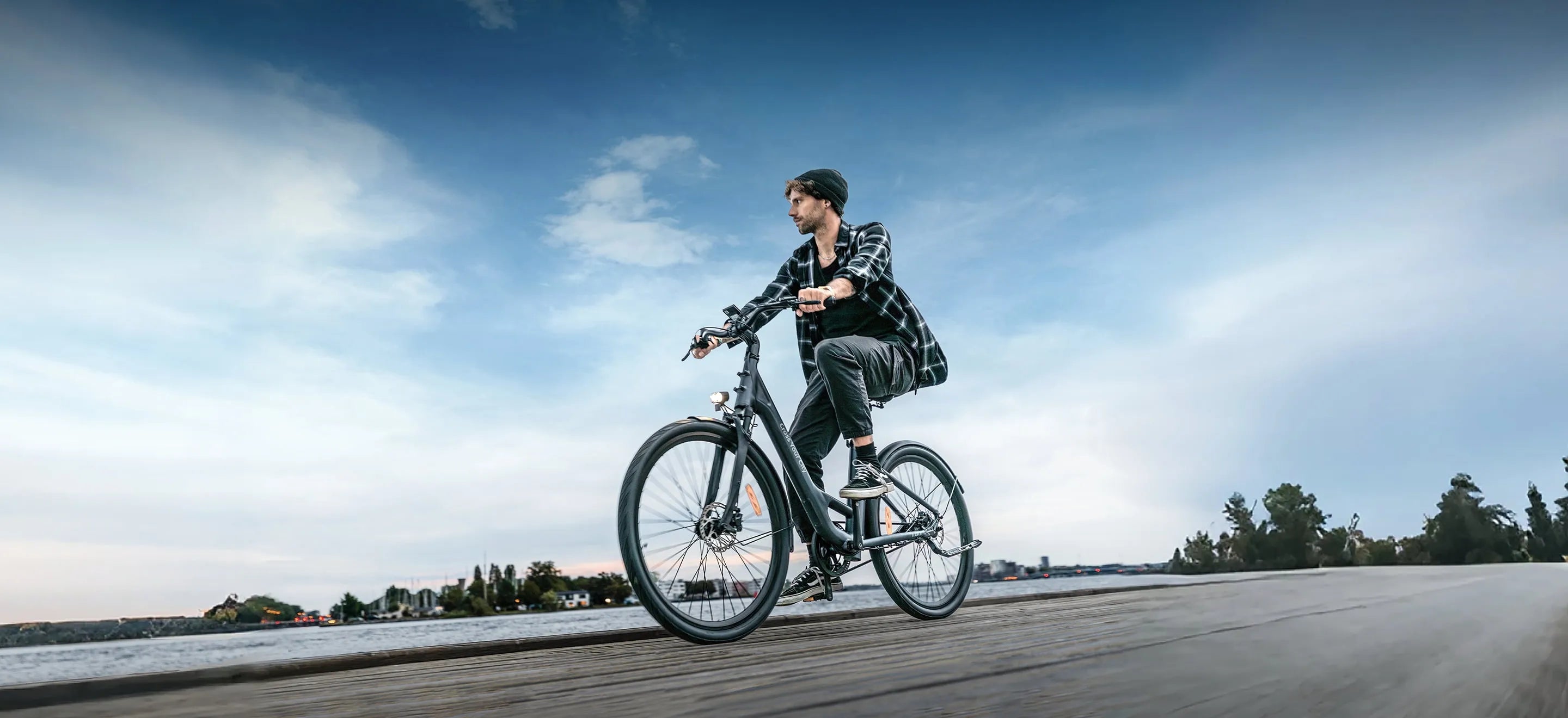 Air 28 city electric bike grey