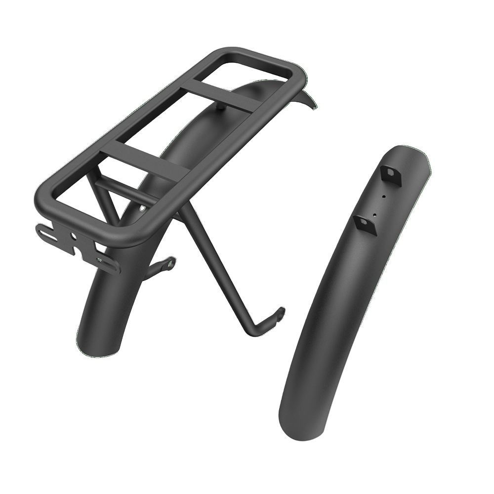ADO Air Carbon folding ebike Aluminum Fenders & Rear Carrier E-Bike UK Silver Black