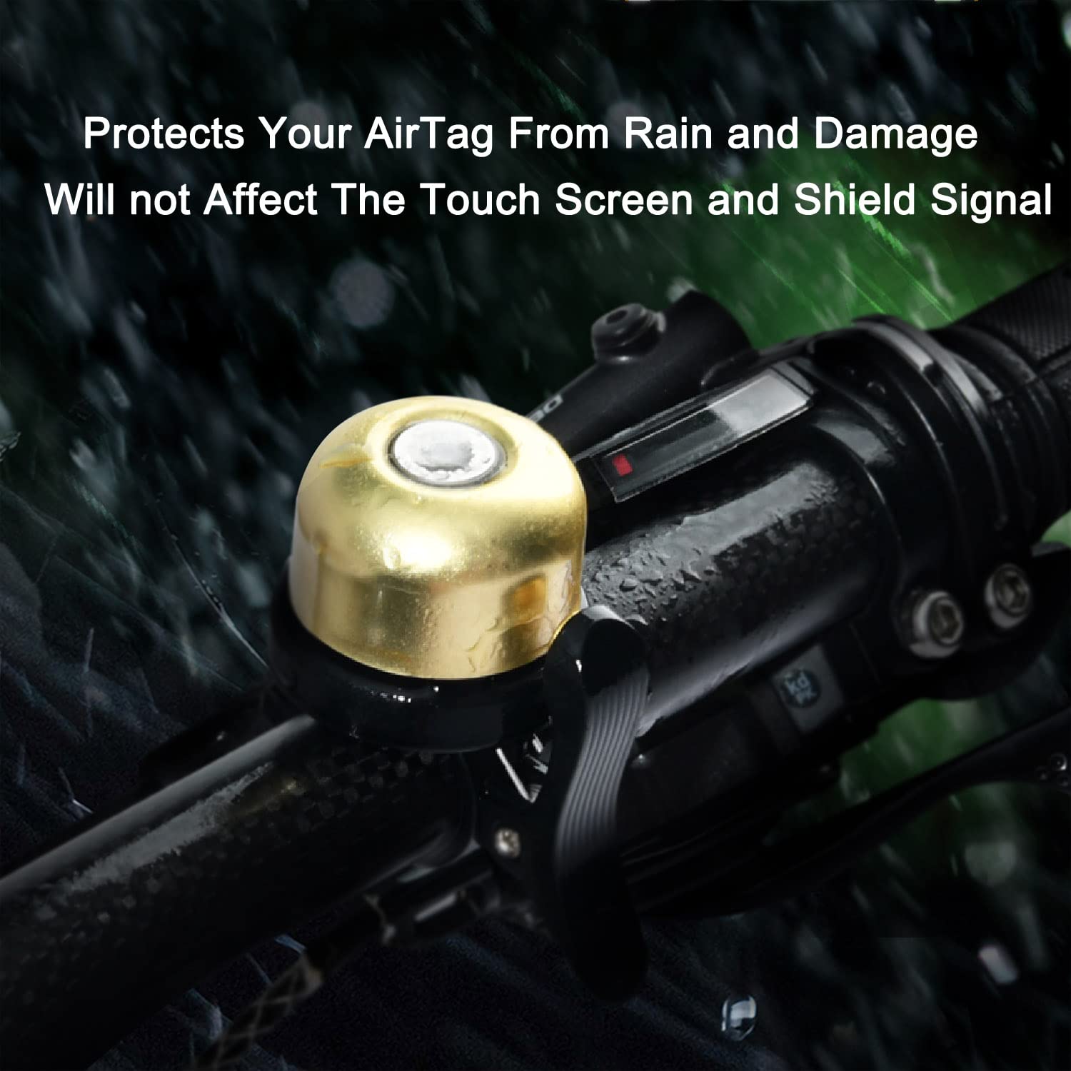 Classic Bike Mechanical Bell for AirTag Black