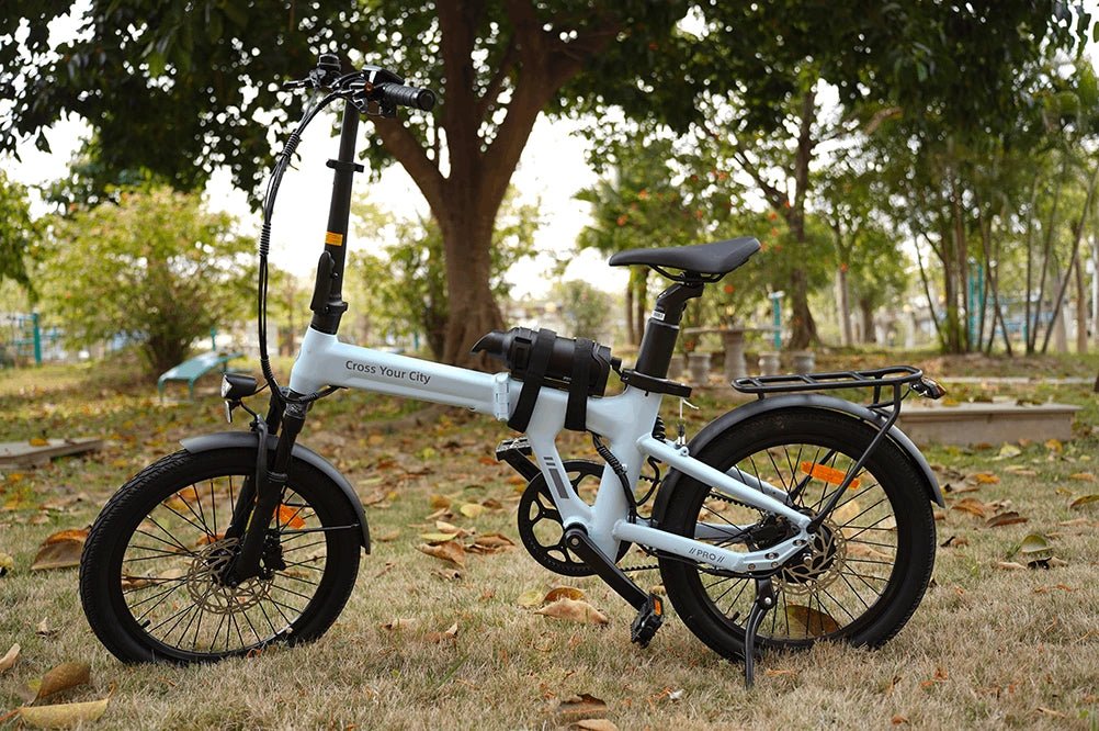 ADO Air Power Bank mounted on an ADO electric bike