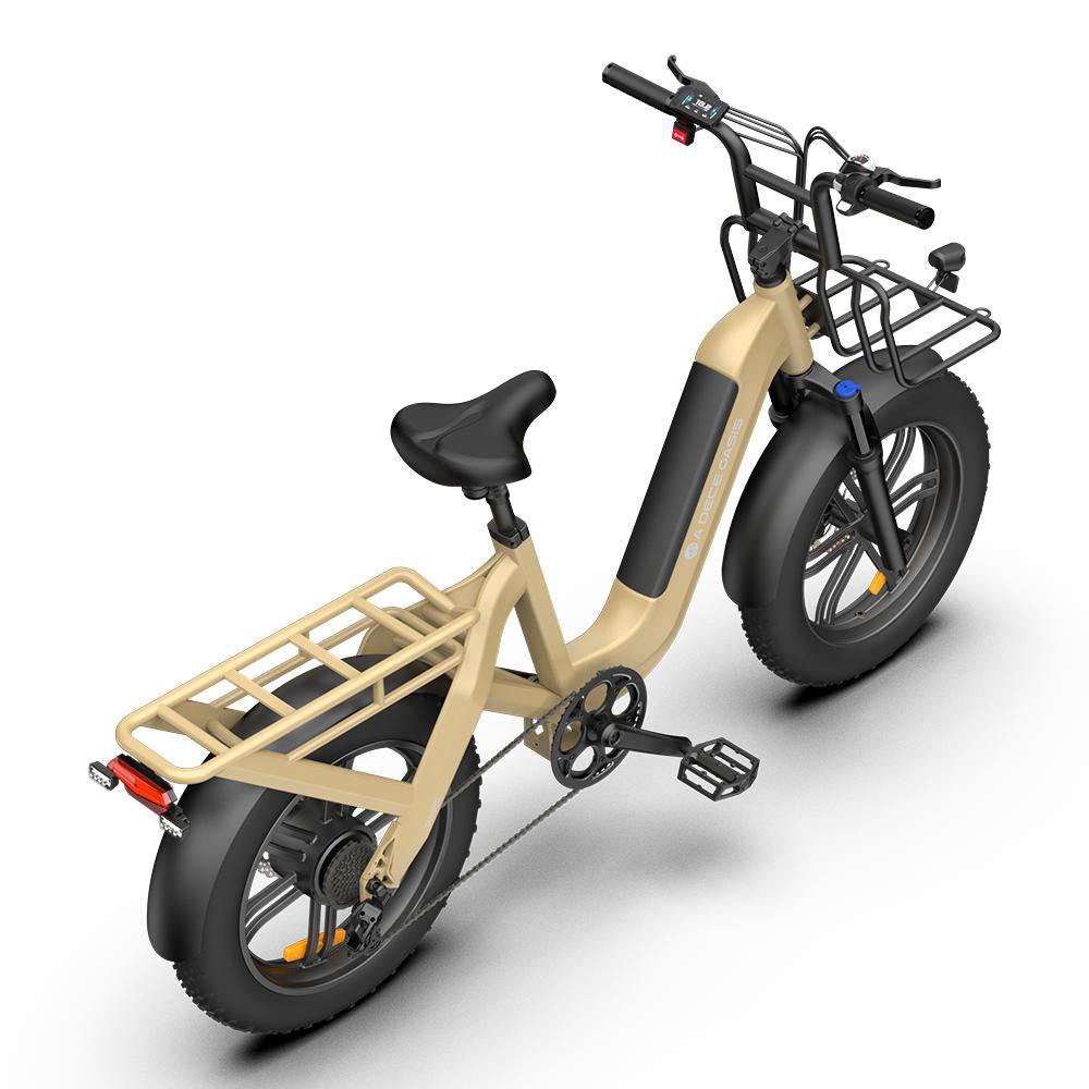 ADO Oasis One Multi-Functional E-Bike with Front and Rear Rack Sand